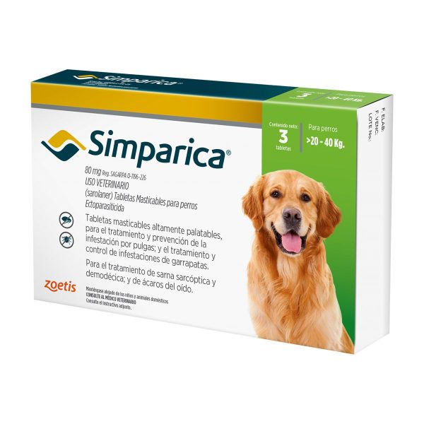 Simparica 3 comprimidos - 20-40kg